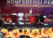 Polres Tulungagung Berhasil Menangkap 9 Pelaku Penganiayaan Secara Bersama – sama yang Melibatkan Oknum Perguruan Silat