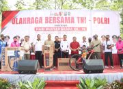 Sinergitas TNI-POLRI, Polres Tulungagung Gelar Olahraga Bersama Dalam Rangka HUT Bhayangkara ke -76