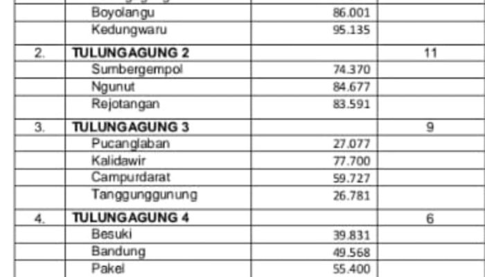 Paska KPU Tetapkan VI Dapil di Tulungagung, Banyak anggota DPRD Kecewa