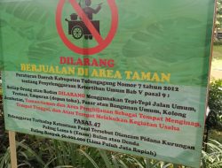 Polemik Banner Larangan Jualan di Taman Pinka: DLH Tulungagung Dinilai Tebang Pilih, Pedagang Pertanyakan Dasar Hukum