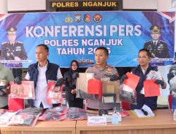 Ungkap Kasus Menonjol Semester I 2026, Polres Nganjuk Bongkar Puluhan TKP Curanmor dan Jaringan Narkoba Lintas Daerah