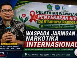 Waspada Jaringan Narkotika Internasional, Kepala BNN Sidoarjo Berikan Pelatihan Wawasan HIV dan Bahaya Narkoba di Desa Pranti Sidoarjo