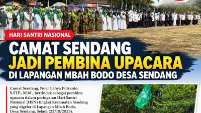    Camat Sendang Novi Cahya Putranto Jadi Pembina Upacara HSN 2026, Tekankan Pentingnya Peran dan Karakter Santri